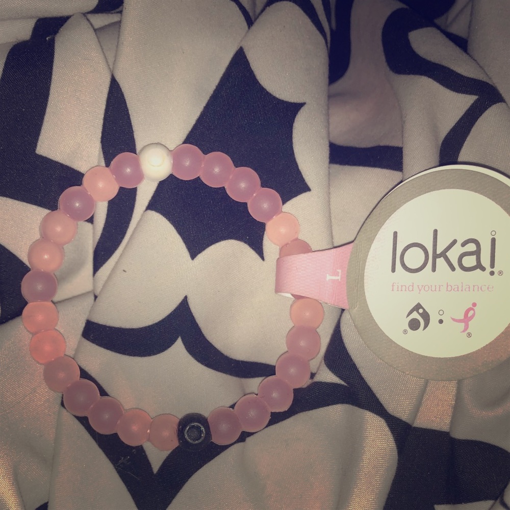 NWT Lokai Running Ribbon Breast Cancer bracelet